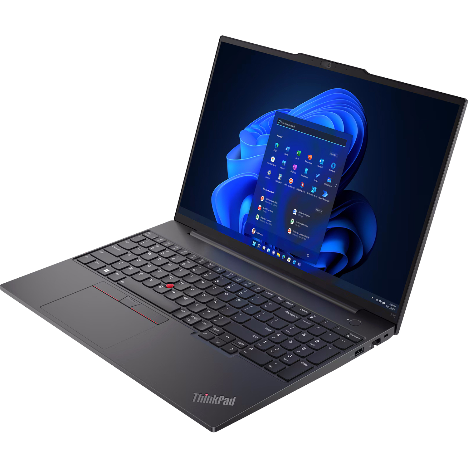 Ноутбук Lenovo ThinkPad E16 G2 Ryzen 7 7735HS 16Gb SSD512Gb AMD Radeon 680M 16" IPS WUXGA (1920x1200) без ОС black WiFi BT Cam (21M5S09E00)