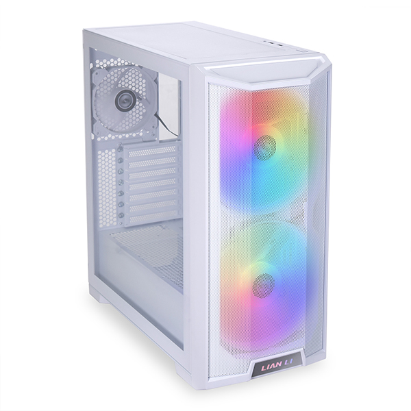 LIAN LI Lancool 215 Snow White, Medium Case: E-ATX (width: under 280mm), ATX, M-ATX, ITX, 2xUSB 3.0, 1xAudio, Included Fans: 2x200mm 800RPM ARGB, 1x120mm 1100 RPM (G99.LAN215W.00)