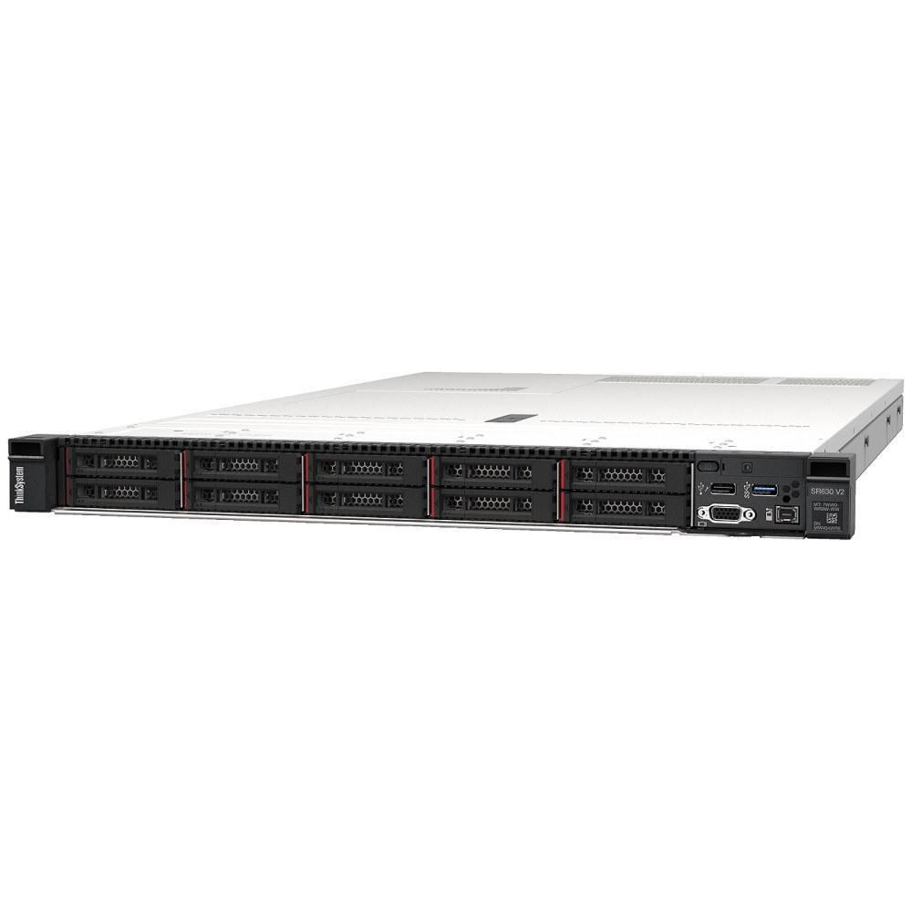 *Сервер Lenovo ThinkSystem SR630 V2 Rack 1U,2xXeon 4310 12C (120W/2.1GHz),8x32GB/3200/2Rx4/RDIMM,2x480GB SFF SATA SSD,6x2.4TB SFF SAS HDD,SR940-8i (4GB),4xGbE OCP,16Gb FC HBA,2x1100W,2x2.8m p/n,XCCE,V2 Rails (7Z70S04M00)