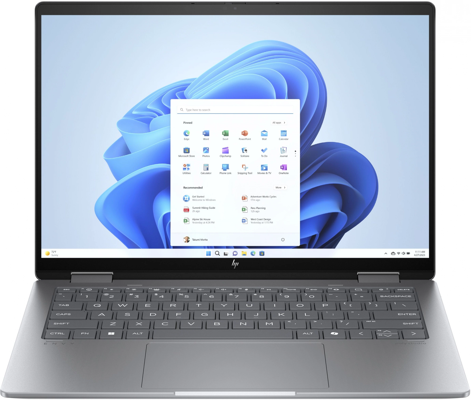 Ноутбук HP Envy x360 14-fa0004ci Ryzen 5 8640HS 16Gb SSD512Gb AMD Radeon Graphics 14" IPS Touch WUXGA (1920x1200) Windows 11 Home silver WiFi BT Cam (A1AA5EA)
