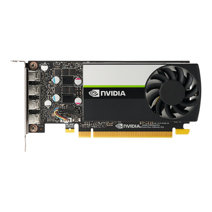 Видеокарта VGA PNY NVIDIA QUADRO T1000, 4GB GDDR6/ 128 bit, PCI Express 3.0 x16, 4x mDP (VCNT1000-SB)