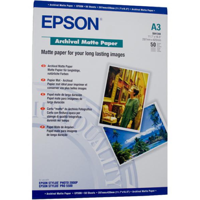 Бумага/ Epson Archival Matte Paper A3 (C13S041344)