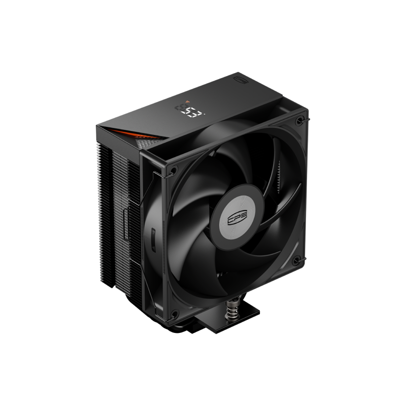 Кулер для процессора/ CPU Cooler PCCooler RT500 Digital BK (240W, 4-pin PWM, LED temp., 152mm, Al/Cu, 5x6mm, 1x120mm, 73.32CFM, 34.9dBA, 2200RPM, S: 1851/1700/1200/115X, AM5/AM4, black)