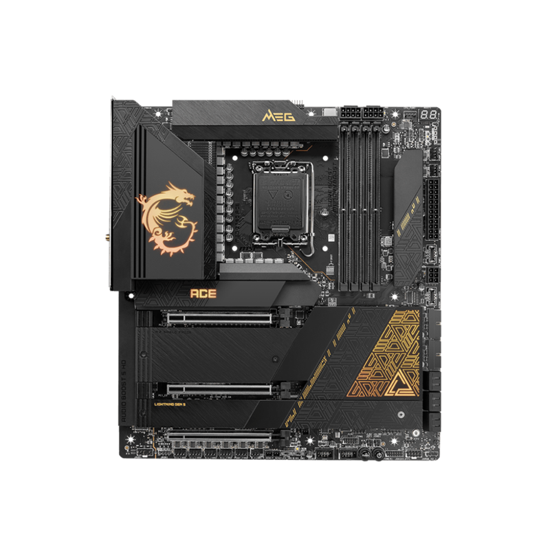 Материнская плата/ MB MSI INTEL Z790 s1700, 4xDDR5(256GB), DP (Type-C)/2xmDP-In, 3xPCIe 5.0x16, 2xLAN (2.5GbE), Wi-Fi, BT, 7xSATA 6Gb/s, 5xM.2, 2xThunderbolt 4 (USB-C), 7xUSB 3.2, E-ATX (MEG Z790 ACE)