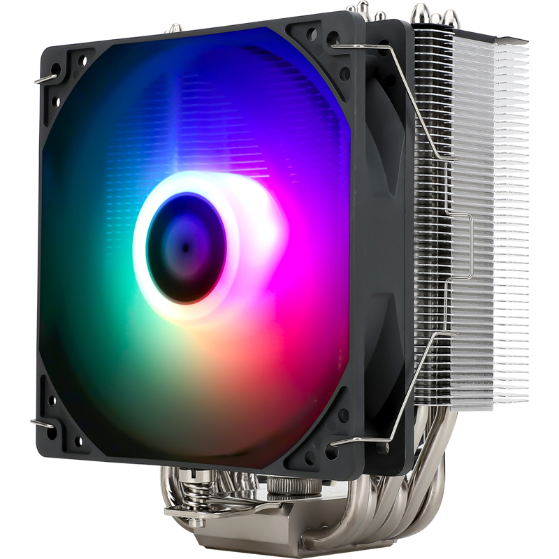 Кулер для процессора/ Thermalright Burst Assasin 120 ARGB (4-pin PWM, 154mm, Ni/CU, 6x6mm, ARGB, 1x120mm, 66.17CFM, 25.6dBA, 1550RPM, S: 1700, 1200, 115X, AM5, AM4) (BA120-ARGB)