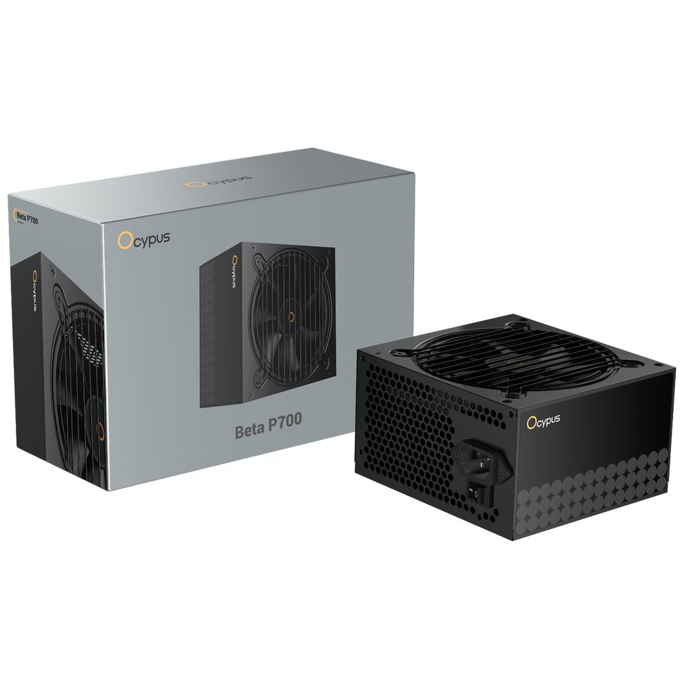 Блок питания 700W Ocypus Beta P700 BK (ATX, APFC, 20+4 pin, 120mm fan, PCI-E 6+2Px2, 3xSATA) (Beta-P700-N1HDBK024X-EU)