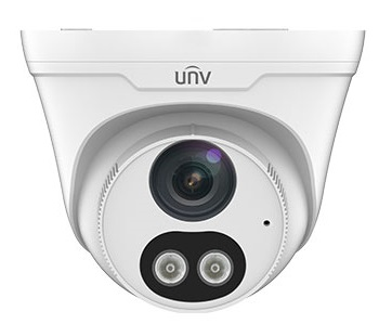 Uniview Видеокамера IP купольная, 1/ 2.8" 2 Мп КМОП @ 30 к/ с, ColorHunter, ИК-подсветка и подсветка видимого спектра до 30м., EasyStar 0.003 Лк @F1.6, объек (IPC3612LE-ADF28KC-WL)