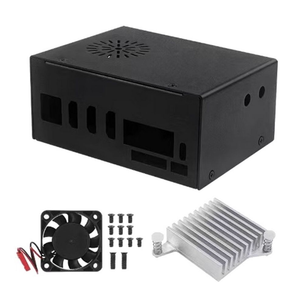 Корпус Orange pi 5 plus metal case + heatsink +fan, Type 1 (YL929)