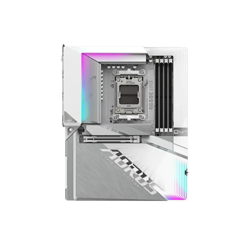 Материнская плата/ MB GIGABYTE AMD B650 sAM5, 4xDDR5(256GB), HDMI 2.1/HDMI 1.4 (int), 1xPCIe 5.0x16, 1xLAN (2.5GbE), Wi-Fi 7, BT 5.4, 4xSATA 6Gb/s, 3xM.2, 1xUSB-C, 7xUSB 3.2, 4xUSB 2.0, ATX (B650E A STEALTH ICE)