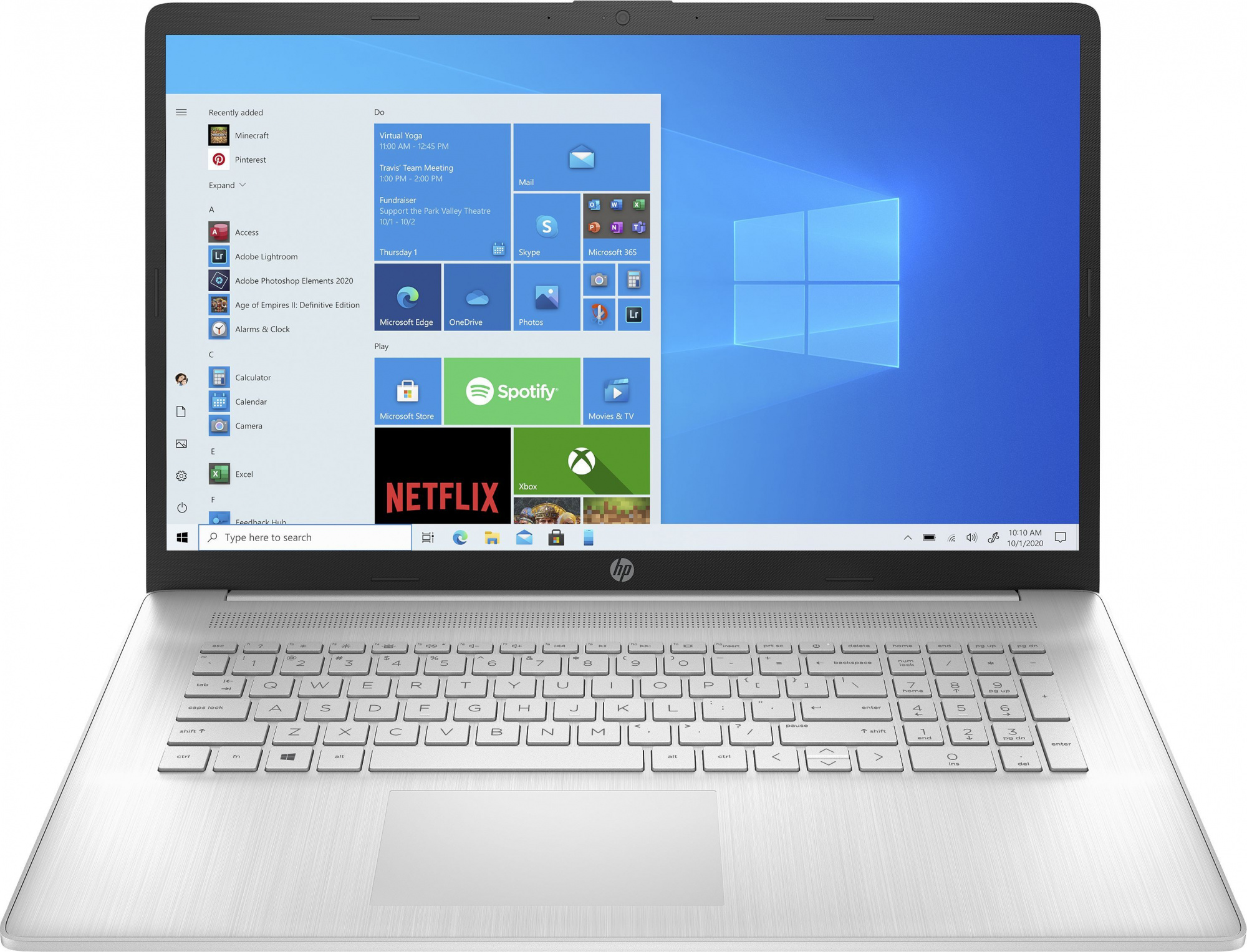 Ноутбук HP 17-cm2134ng Core i3 1215U 8Gb 512Gb SSD 17.3" IPS FHD (1920x1080) Win11 silver WiFi BT (8L378EA)