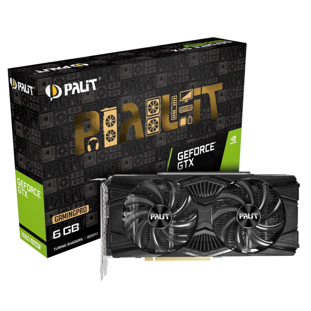 Видеокарта Palit GTX1660SUPER GP 6GB |NE6166S018J9-1160A-1| GDDR6 192bit DVI HDMI DP (246645) (NE6166S018J9-1160A-1||BP)