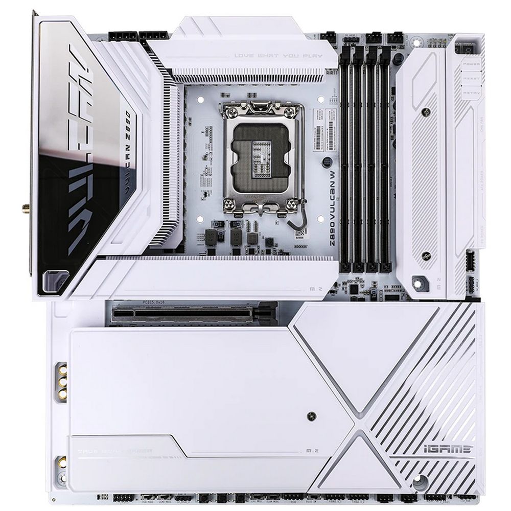 Материнская плата Colorful iGame Z890 VULCAN W V20 Z890, LGA1851, 4*DDR5, 2*PCIEx16, 1*PCIEx4, 5*M.2, 3*TypeC, 6*USB3.2Gen2, 4*USB3.2Gen1, 4*USB2.0, 6*SATA3.0, 5G,2.5G, 2*Type-C(DP), DP, HDMI, E-ATX, RTL