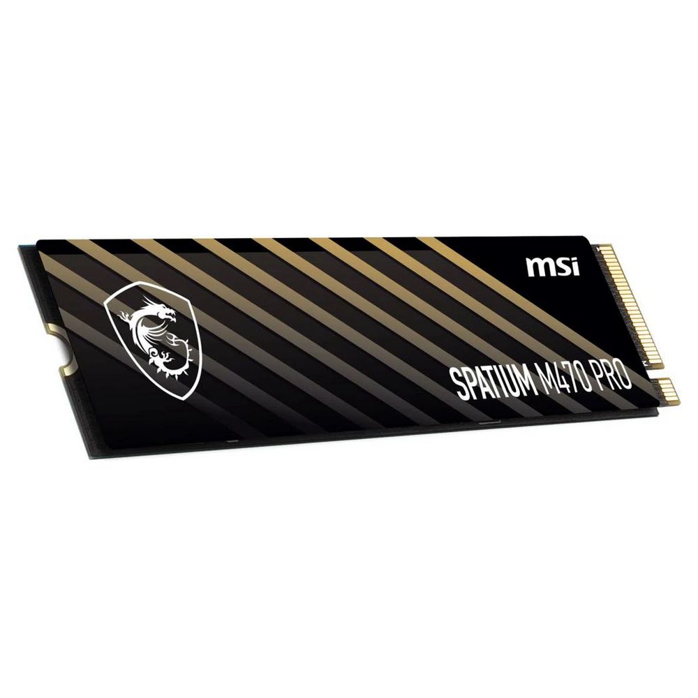 Твердотельный накопитель SSD MSI M.2 2280 2TB SPATIUM M470 PRO Client SSD S78-440Q990-P83, PCIe Gen4x4 with NVMe, 3D TLC, R/ W 5000/ 4400