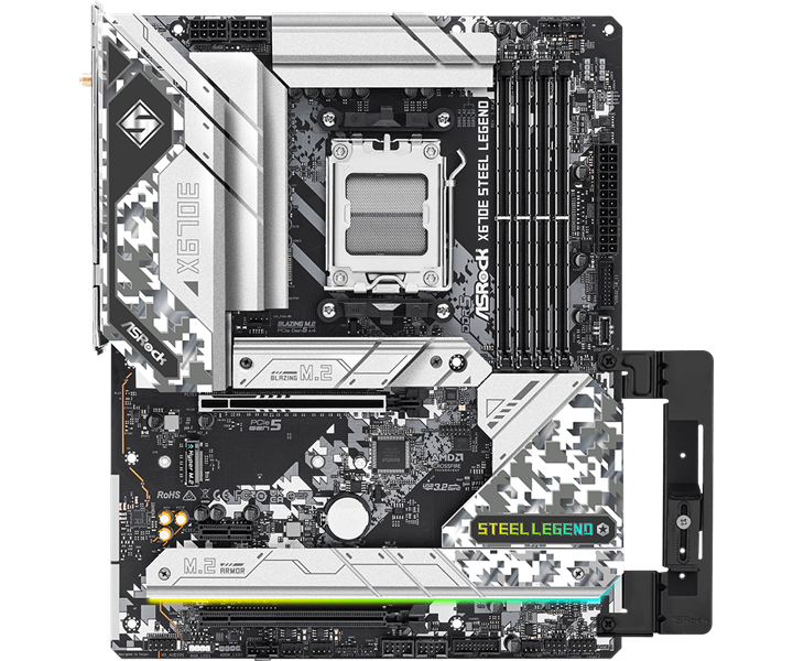 ASROCK X670E STEEL LEGEND, AM5, X670, 4*DDR5, HDMI+DP, 4xSATA3 6.0, M.2 Socket, RAID, 6xUSB 3.2, 4xUSB 2.0, Type-C, ATX; 90-MXBJ40-A0UAYZ