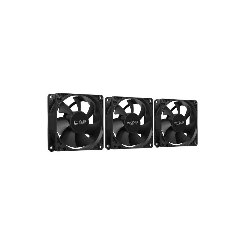 Кулер для ПК/ Case Cooler PCCooler DN 80 3IN 1 (8080x25mm, 3-pin/Molex, 18.21CFM, 18dBA, 1400RPM, Black, 3pcs)