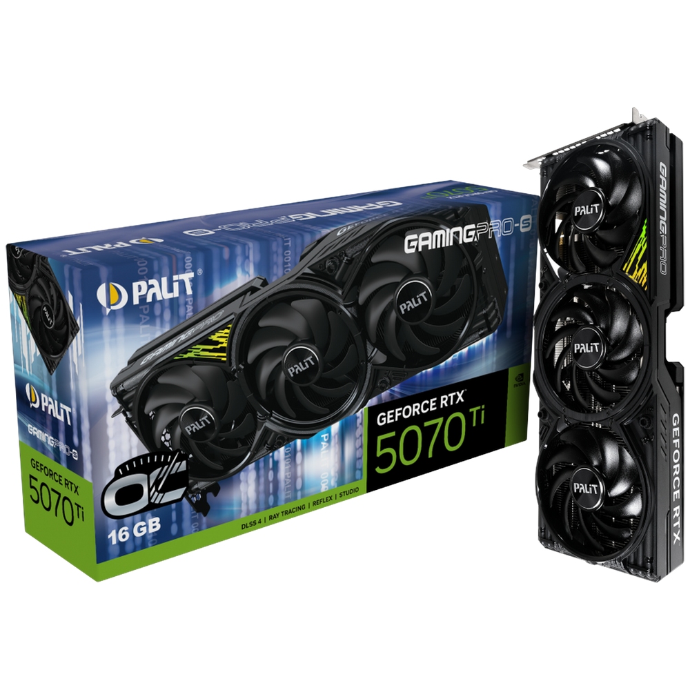 Видеокарта PCIE16 RTX5070TI 16GB PA-RTX5070Ti GAMINGPRO-S OC 16GB PALIT (NE7507TS19T2-GB2031U)