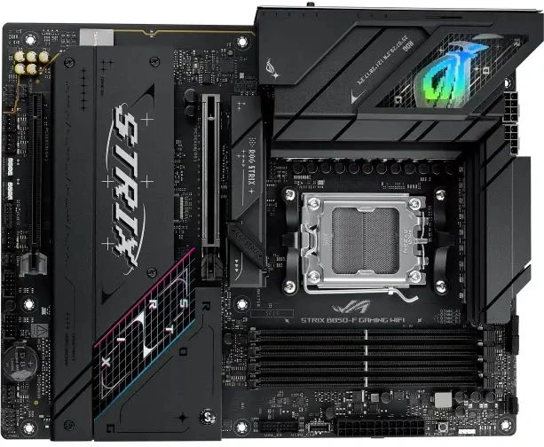 Материнская плата ASUS ROG STRIX B850-F GAMING WIFI, AM5, B850, 4*DDR5, 2*SATA, 4*M.2, 6*USB 3.2, 4*USB 2.0, Type-C, 3*PCIx16, DP+HDMI, ATX; 90MB1J70-M0EAY0