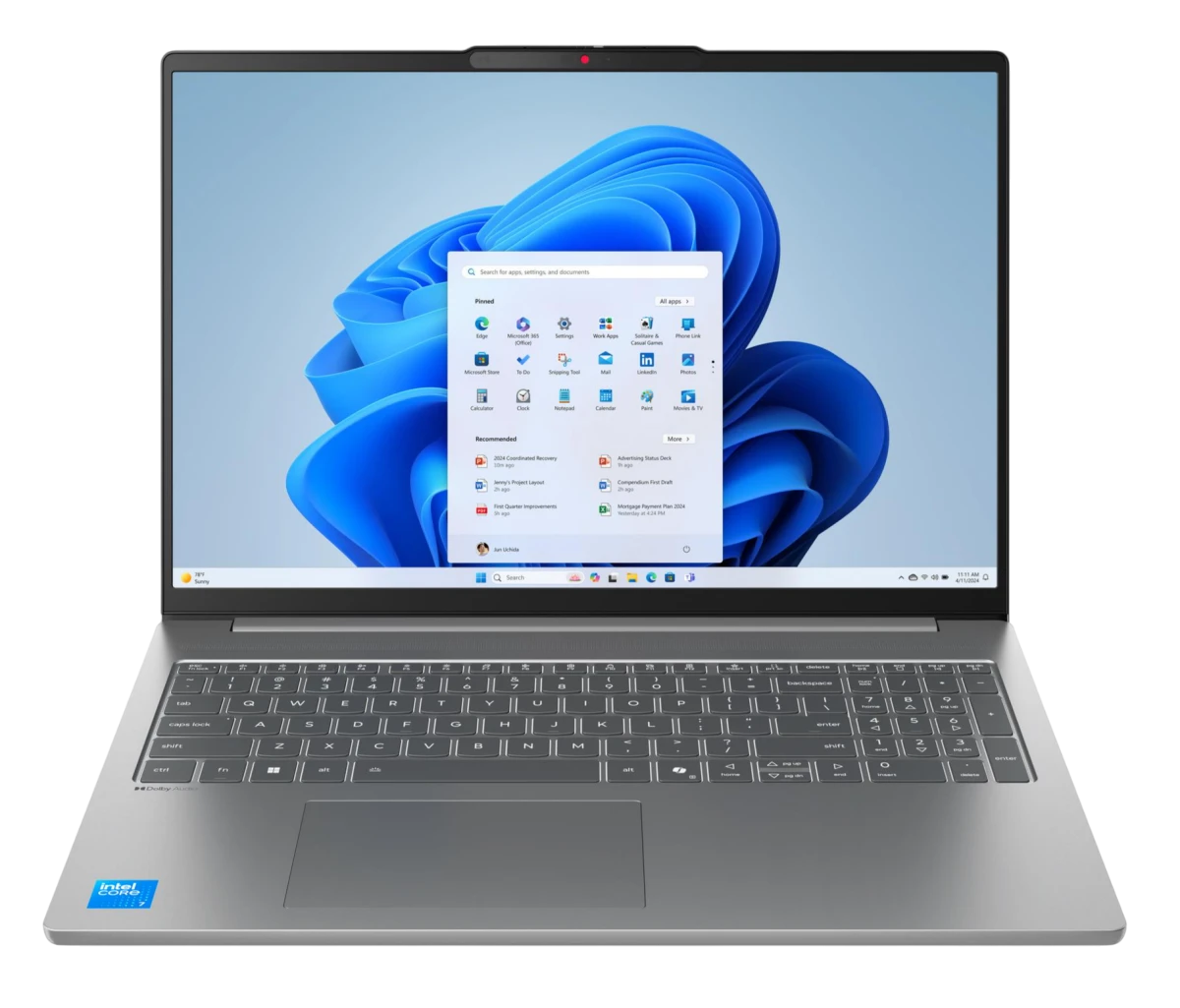 Ноутбук/ Lenovo IdeaPad Slim 5 16IRH10R 16"(2880x1800 OLED)/Intel Core 5 210H(2.2Ghz)/32768Mb/1024PCISSDGb/noDVD/Int:Intel® Graphics/Cam/BT/WiFi/80WHr/war 1y/1.76kg/luna grey/noOS + 100W, RU kbd (83J1001ERK)