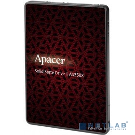 Apacer SSD PANTHER AS350X 256Gb SATA 2.5" 7mm, R560/ W540 Mb/ s, 3D NAND, IOPS 81K/ 74K, MTBF 1,5M, 180TBW, Retail, 3 years (AP256GAS350XR-1)