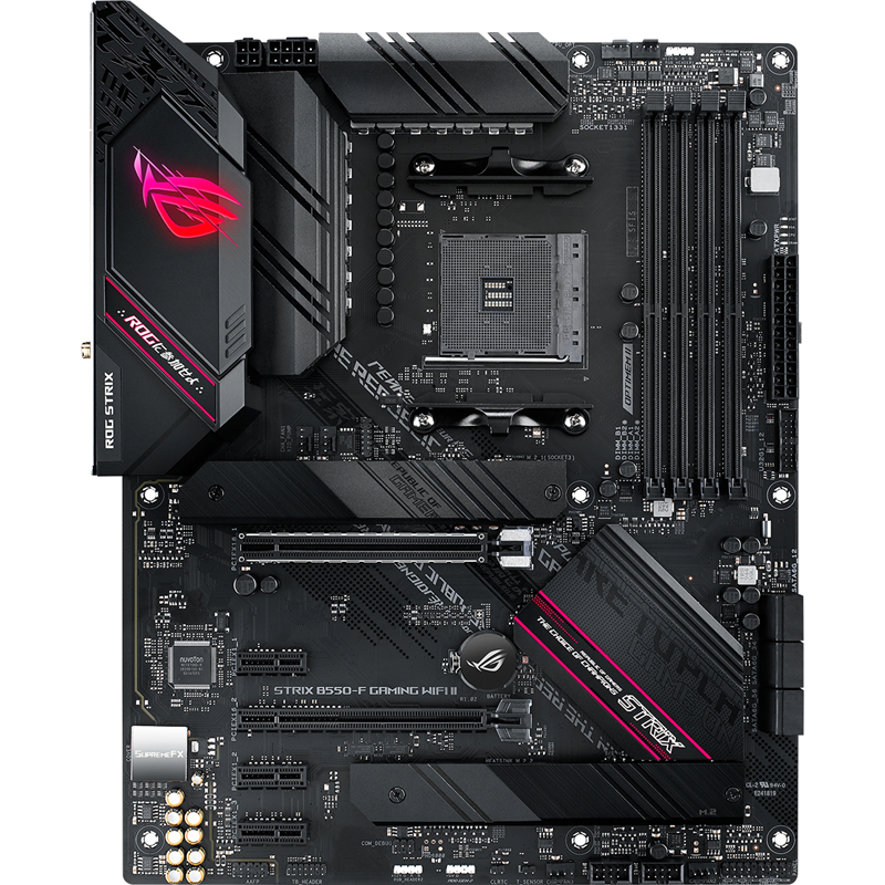 Материнская плата ASUS ROG STRIX B550-F GAMING WIFI II Soc-AM4 AMD B550 4xDDR4 ATX AC`97 8ch(7.1) 2.5Gg RAID+HDMI+DP (90MB19V0-M0EAY0)