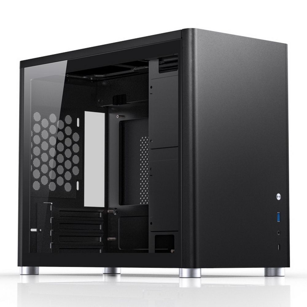 Корпус без блока питания/ JONSBO D30, Mini-Tower, TG, no fan, 1xUSB-A 3.2 + 1xUSB-C 3.2, mATX, mDTX, mITX Black (D30 BLACK)
