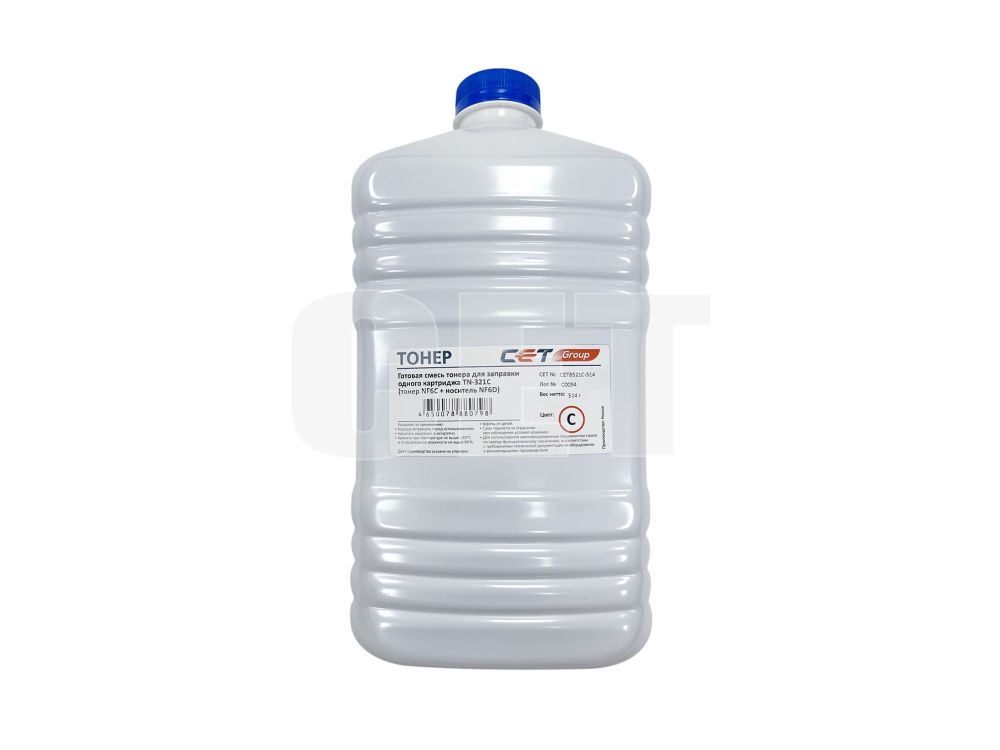 -/ Тонер NF6C + носитель NF6D TN-321C для KONICA MINOLTA Bizhub C224/284/364 (CET) Cyan, 514г/бут (CET8521C-514)