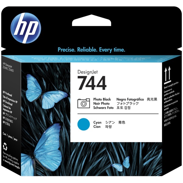 Печатающая головка/ HP 744 Photo Black & Cyan Printhead (F9J86A)