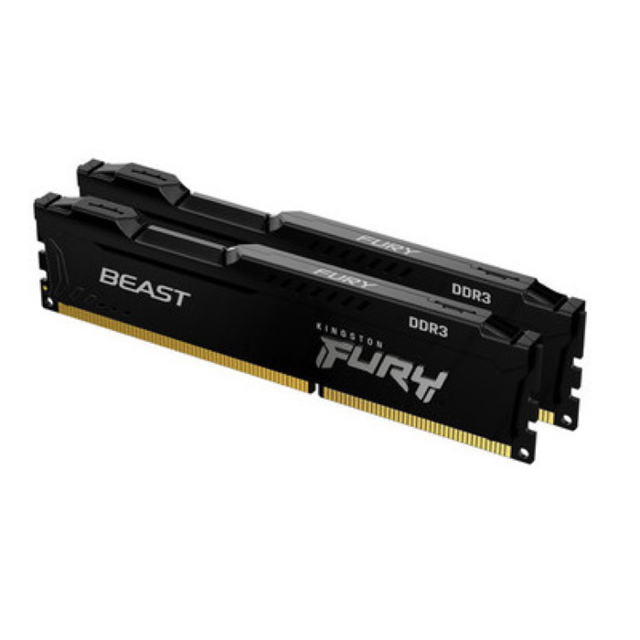 Модуль памяти Kingston FURY Beast Black DDR3 16GB (2x8GB) 1600MHz CL10 DIMM 240-pin 1.5V (KF316C10BBK2/16)