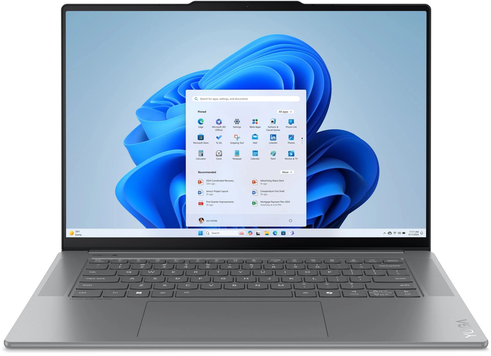 Ноутбук Lenovo Yoga Slim7 15ILL9 Core Ultra 7 256V 16Gb SSD512Gb Intel Arc 140V 15.3" IPS Touch WQXGA+ (2880x1800) Windows 11 Home grey WiFi BT Cam (83HM004LRK)