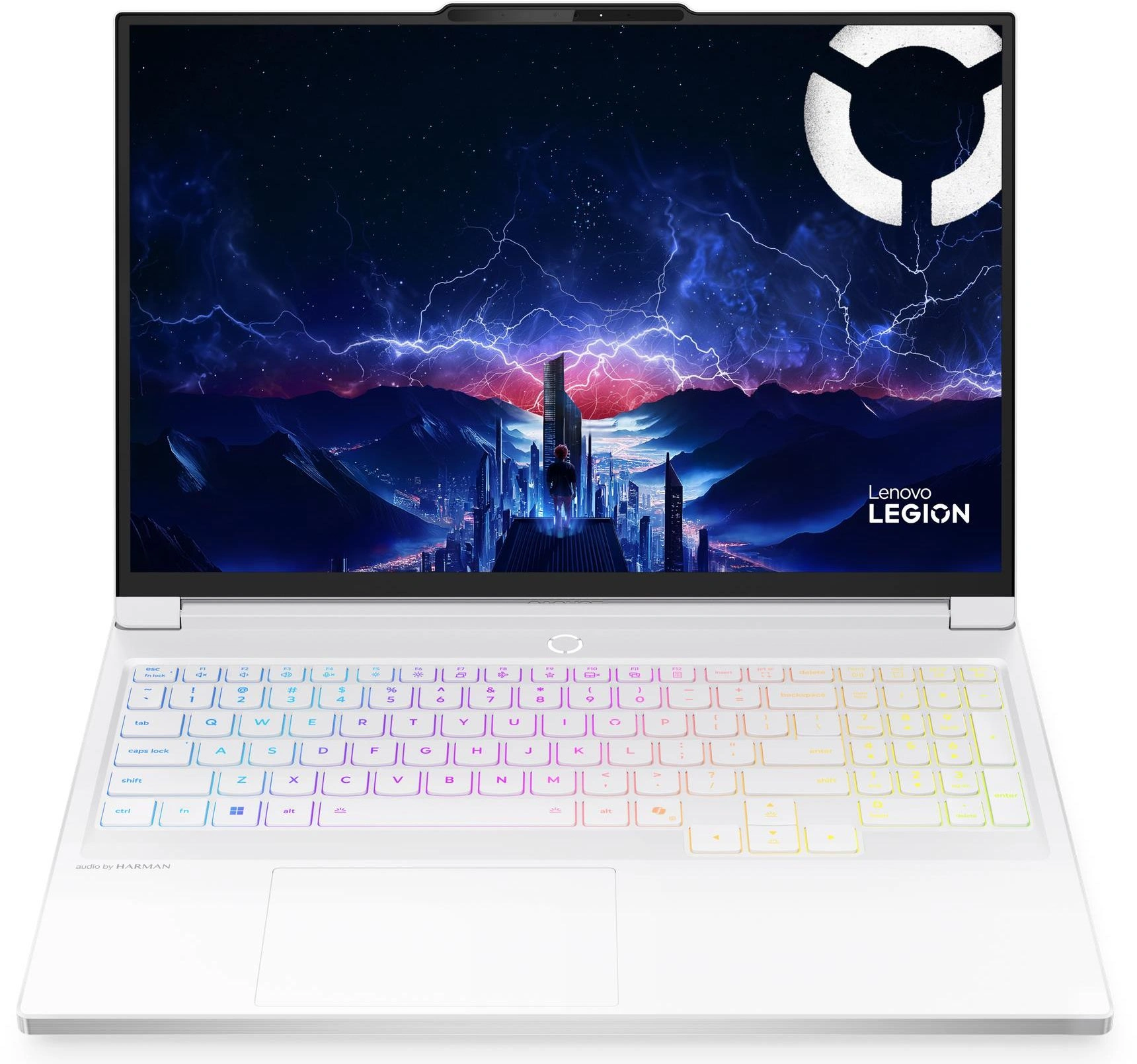 Ноутбук Lenovo Legion 7 16IAX10 Core Ultra 9 275HX 32Gb SSD1Tb NVIDIA GeForce RTX 5070 8Gb 16" OLED WQXGA (2560x1600) Windows 11 Home Single Language white WiFi BT Cam (83KY0053RK)