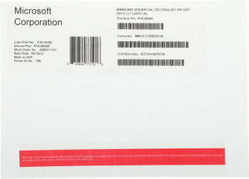 Windows Server CAL 2022 English 1pk DSP OEI 5 Clt User CAL (R18-06466)