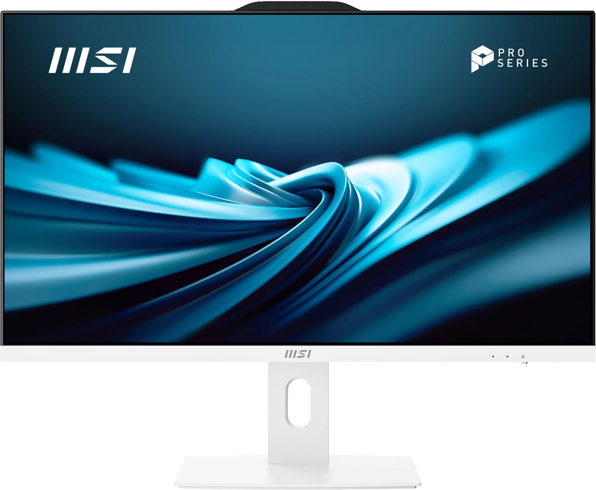 Моноблок MSI Pro AP272P 14M AiO 27" FHD(1920x1080)IPS AG Non-touch, Core i7-14700 (2.1GHz), 16Gb DDR5(2x8Gb), 512GB SSD M.2, Intel UHD, WiFi, BT, camera, WirelessKB&mouse Eng/ Rus,noOS,1y war-ty, White (9S6-AF8322-804)
