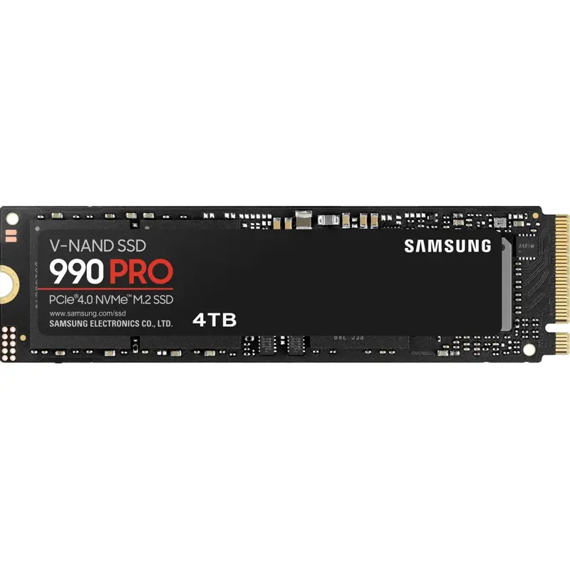 SSD M.2 (PCI-E NVMe 2.0 Gen 4.0 x4) 4Tb Samsung 990 PRO (R7450/ W6900MB/ s) 1year (MZ-V9P4T0BW)