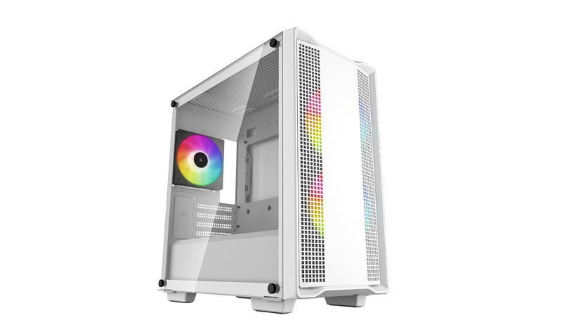 корпус Deepcool CC360 WH ARGB без БП, боковое окно (закаленное стекло), белый, mATX