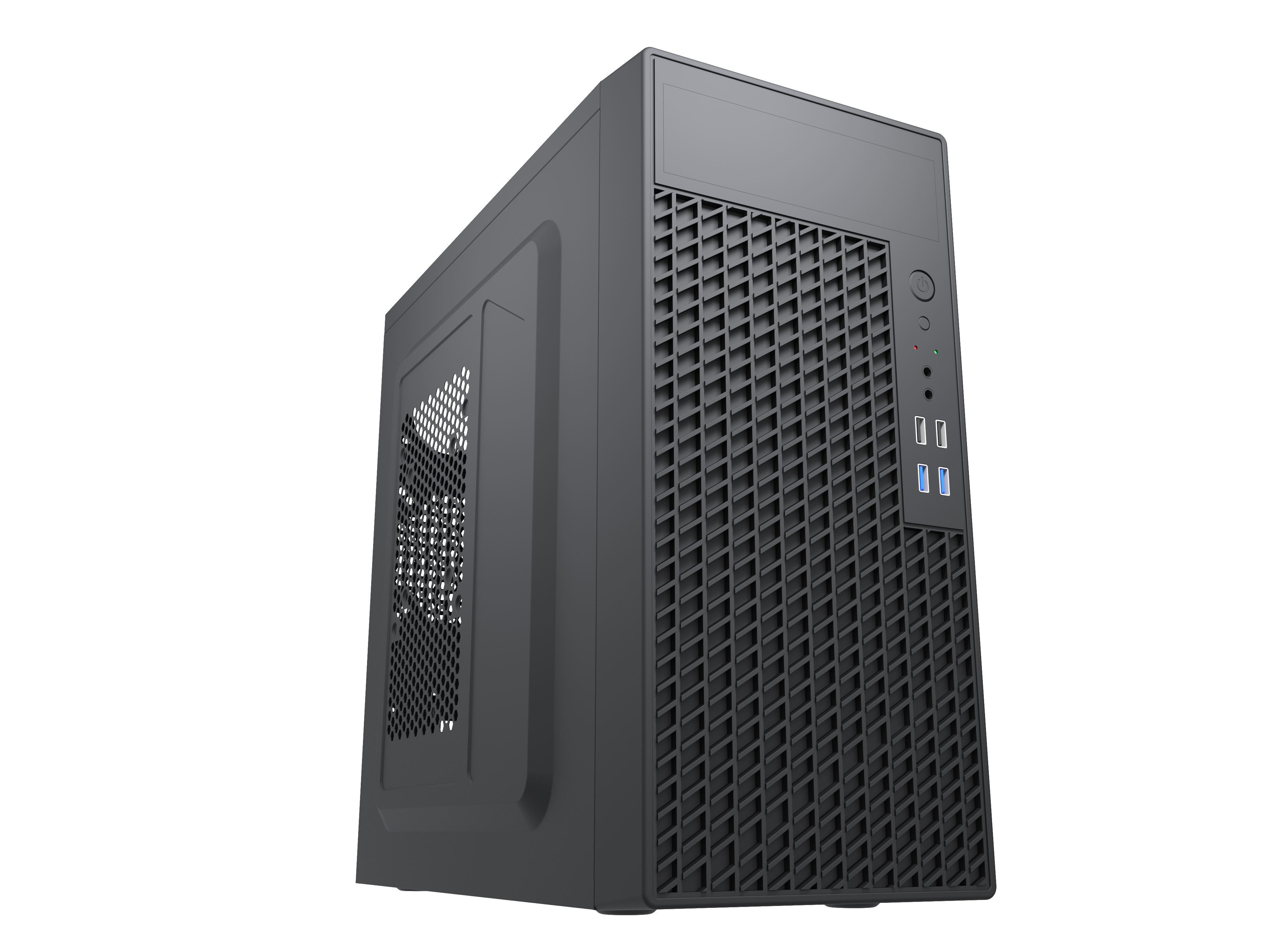Корпус без блока питания/ Case Forza mATX, 450W, 2xUSB2.0+2xUSB3.0, Black, w/o FAN, 8 cm fan PSU, power cord (FZ-055-SX450-U32)