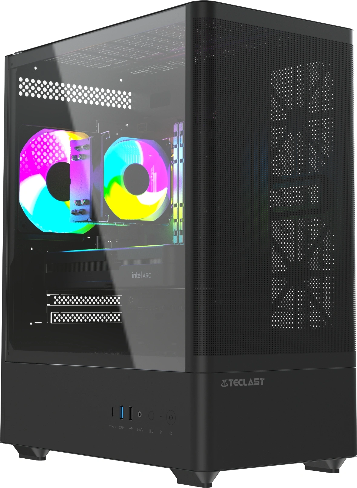 Компьютер Teclast G03 i5 12400F (2.5) 32Gb SSD1Tb Arc B580 12Gb Windows 11 Pro GbitEth 500W черный (G03 12400F32G1TB580BKRU)