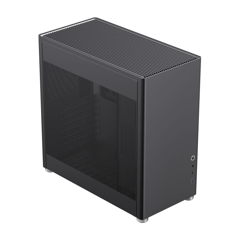 Gamemax MeshBox Black ATX case, black, w/ o PSU, w/ 1xUSB3.0+1xType-C, 1xCombo Audio