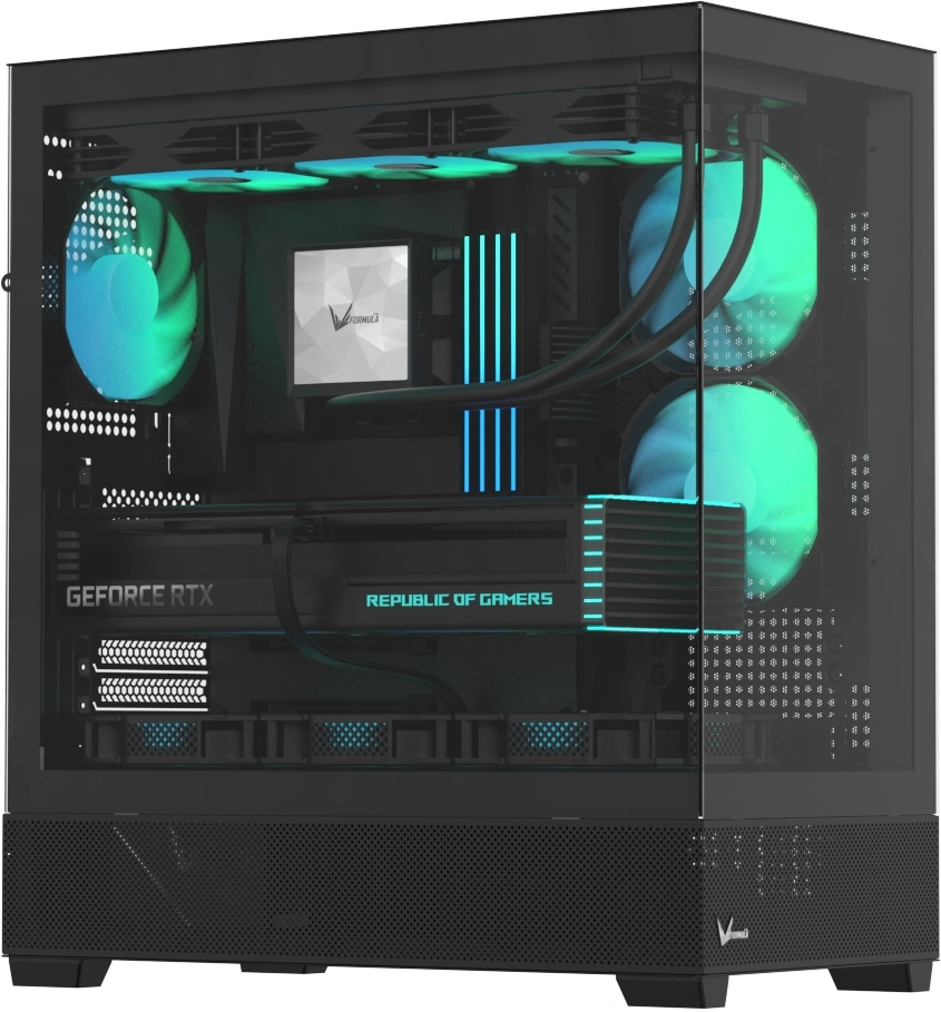 Корпус Formula Crystal Z2 черный без БП E-ATX 10x120mm 3x140mm 2xUSB2.0 1xUSB3.0 1xUSB3.1 audio bott PSU (CRYSTAL Z2 B)