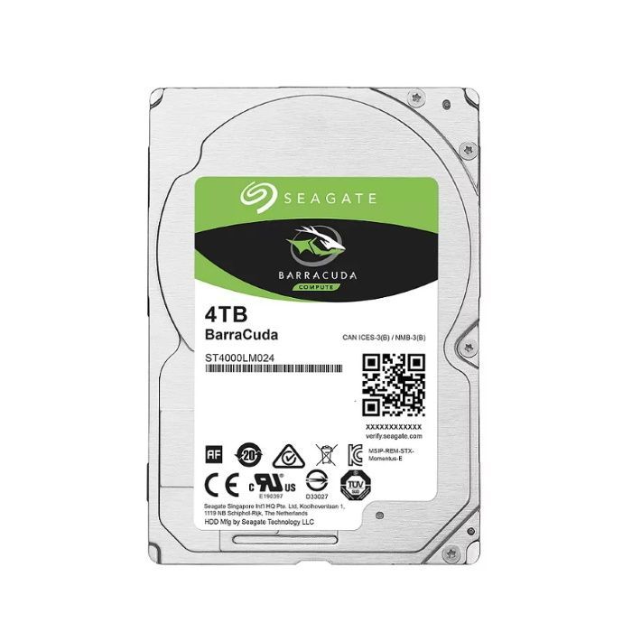 Жесткий диск Seagate Barracuda HDD 4TB SATA 2.5" 5400 rpm 128MB buffer 15 mm (ST4000LM024)