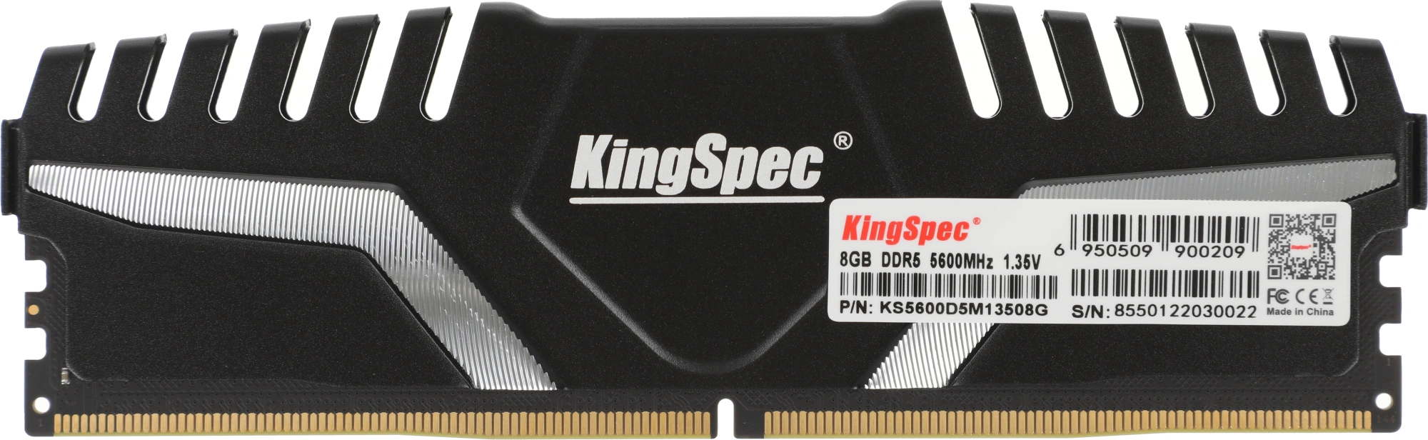 Память DDR5 8GB 5600MHz Kingspec KS5600D5M13508G RTL Gaming PC5-44800 CL40 DIMM 288-pin 1.35В single rank с радиатором Ret
