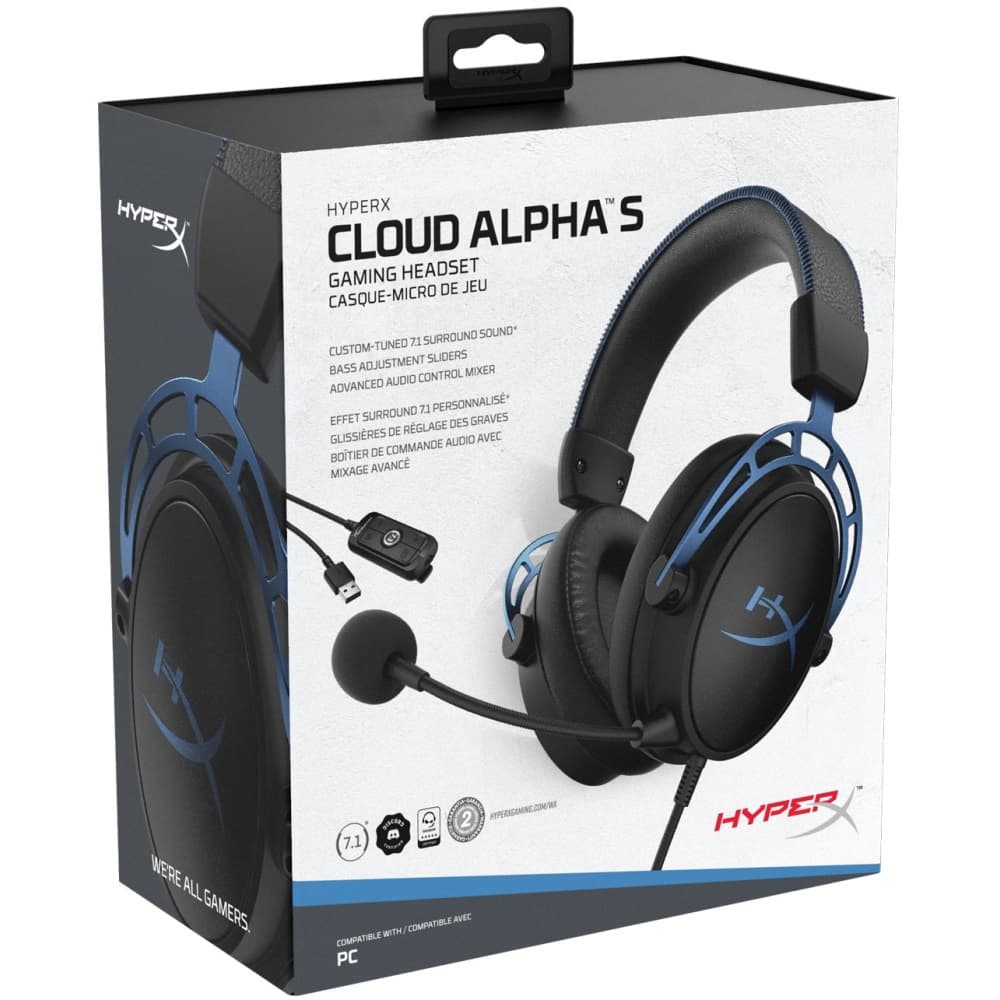 Картинка Гарнитура игровая HP HyperX Cloud Alpha S Blue HX-HSCAS-BL/WW (4P5L3AA) 