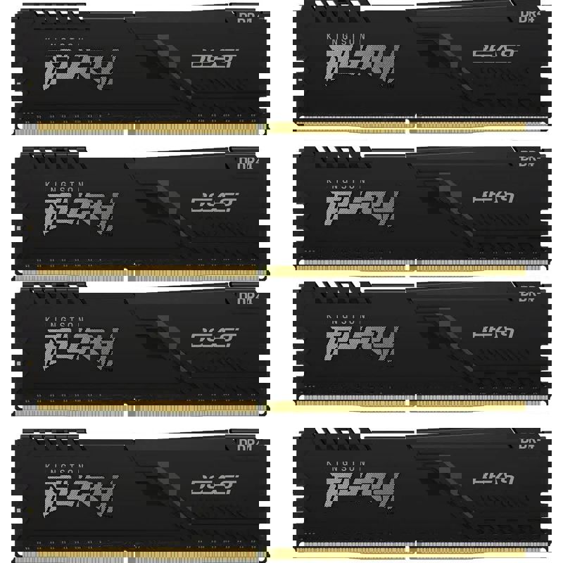 Память оперативная/ Kingston 64GB 3200MT/s DDR4 CL16 DIMM (Kit of 4) FURY Beast Black (KF432C16BBK4/64)