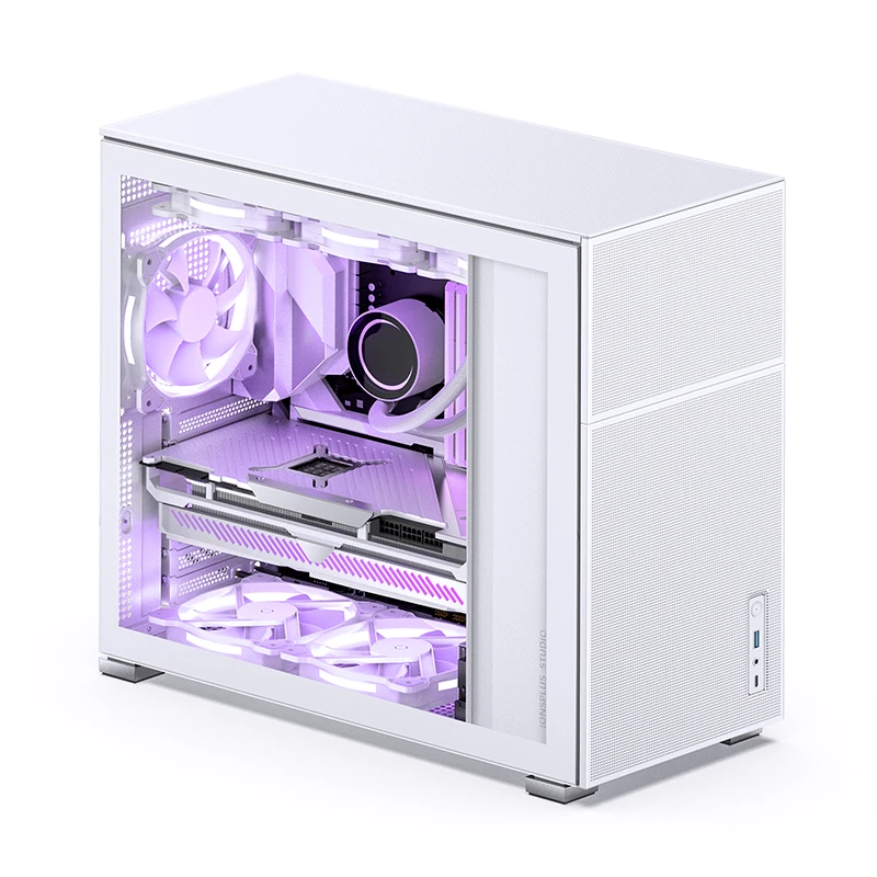 Корпус без блока питания/ Case JONSBO D41 MESH, Midi-Tower, TG, no fan, 1xUSB-A 3.2 + 1xUSB-C 3.2, ATX, mATX White (D41 MESH WHITE)