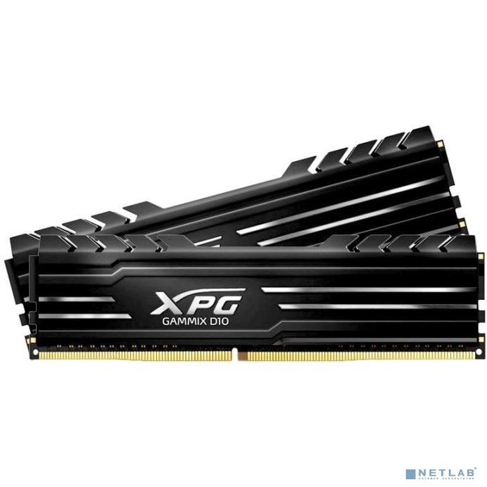 Модуль памяти ADATA 16GB (2 x 8Gb) DDR4 UDIMM, XPG GAMMIX D10, 3200MHz CL16-20-20, 1.35V, Черный Радиатор (AX4U32008G16A-DB10)