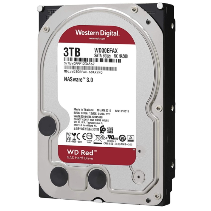 Картинка Жесткий диск WD Red 3TB LFF HDD (WD30EFAX) 