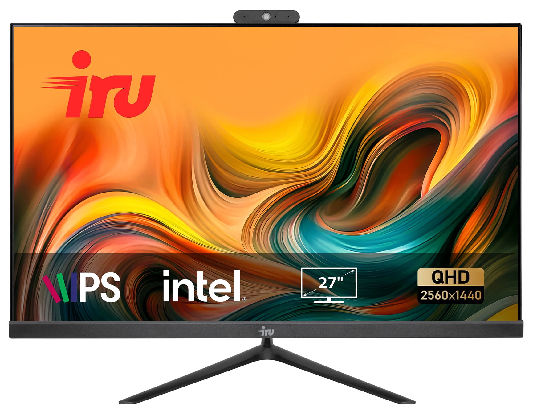 Моноблок IRU Tactio 27IH6K 27" QHD i5 12400 (2.5) 16Gb SSD1Tb UHDG 730 CR FreeDOS GbitEth WiFi BT 120W Cam черный 2560x1440 (2097960)