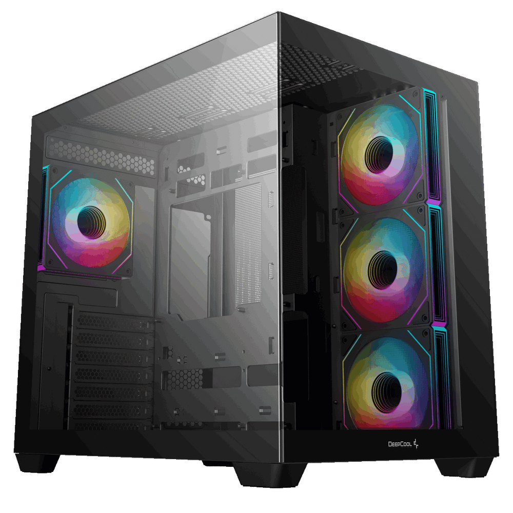 Корпус Deepcool CG530 4F черный без БП ATX 2x120mm 2x140mm 2xUSB2.0 1xUSB3.0 audio bott PSU (R-CG530-BKADA4-G-1)