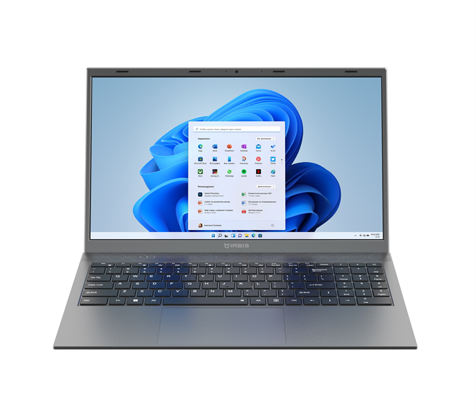 Ноутбук IRBIS Blizzard 15NBC1009 AMD Ryzen R7 5825U, 15.6"LCD 1920*1080 IPS 16GB +512GB SSD, AC wifi, Front camera:2MP, 5000mha battery, A METAL with chamfer, USB TYPE C , M.2 port *2 Win11Pro (15NBC1009G)