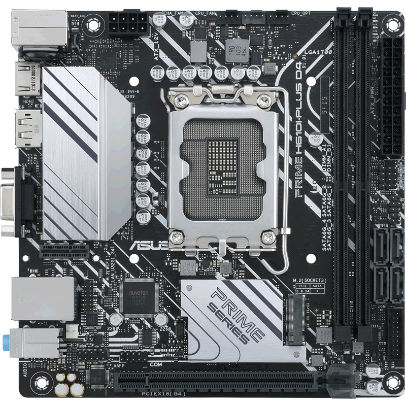 Материнская плата ASUS PRIME H610I-PLUS D4-CSM /LGA1700,H610,PCIE 4.0,USB3.2 GEN 1 (90MB1B20-M0EAYC)