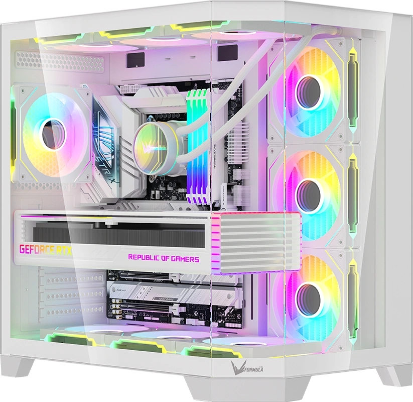 Корпус Formula Crystal Z6 Floe черный без БП ATX 2xUSB3.0 audio bott PSU